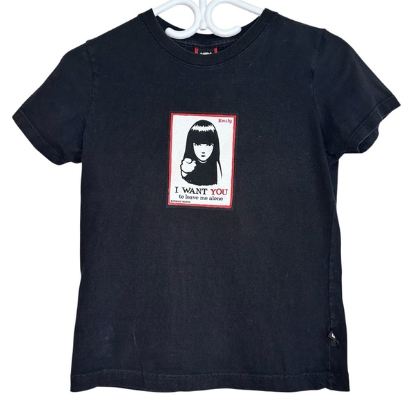 Emily The Strange Vintage Black Graphic T-Shirt - Picture 1 of 6